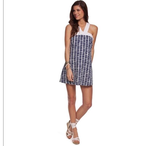 Island Company Dresses & Skirts - NWT Island Company 100% Linen Hydra Dress Sz XS Blue White Seabed